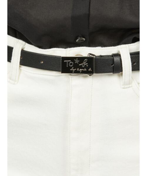 タイムセール★アニエスベー　牛革アンティーク風バックルベルト　ヌバック　ブラック ànuke online store（アンヌーク） / Mat Backle Belt62611001,Mat
