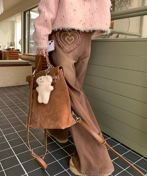 【美品】バートン パンツ デニム柄 Lサイズ セール】ハート刺繍デザインデニムパンツ（デニムパンツ