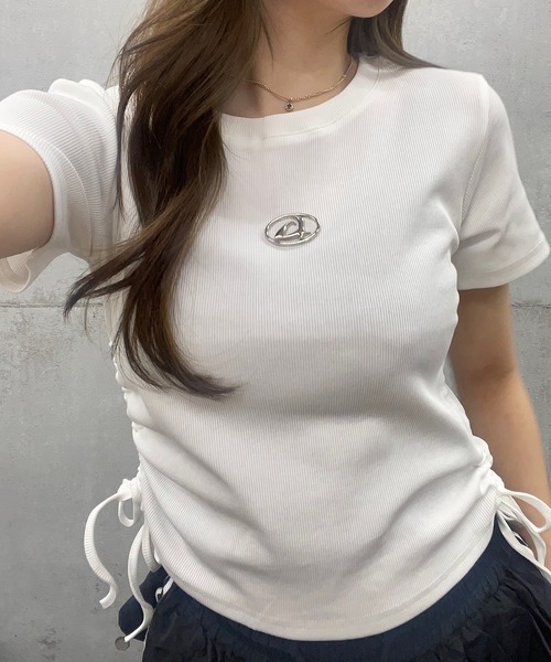 Roger&Raw（ロジャーアンドロウ） tシャツ 半袖 プレート付きサイド 