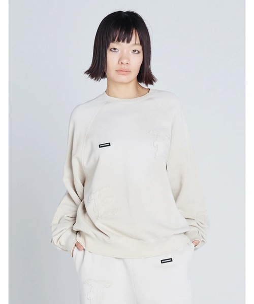 トレーナー スウェット 「8」「Little sunny bite（リトルサニーバイト）」gradation sweat top レディース メンズ