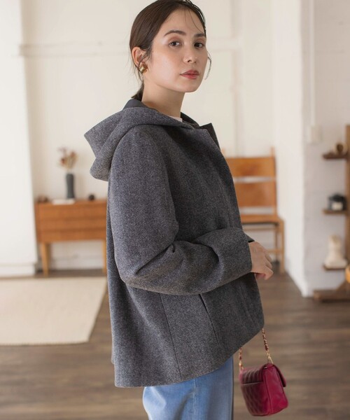 組曲（KUMIKYOKU） コート アウター ウールモッサ ショートコート