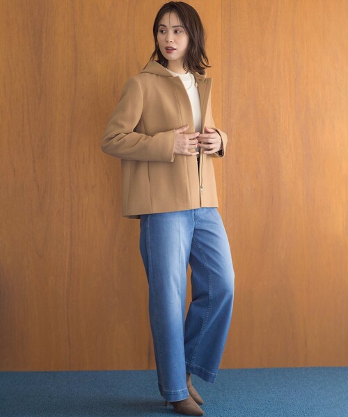 週末値下げ！【新品】パラスパレス　ウールモッサショートコート 組曲（KUMIKYOKU） コート アウター ウールモッサ ショートコート