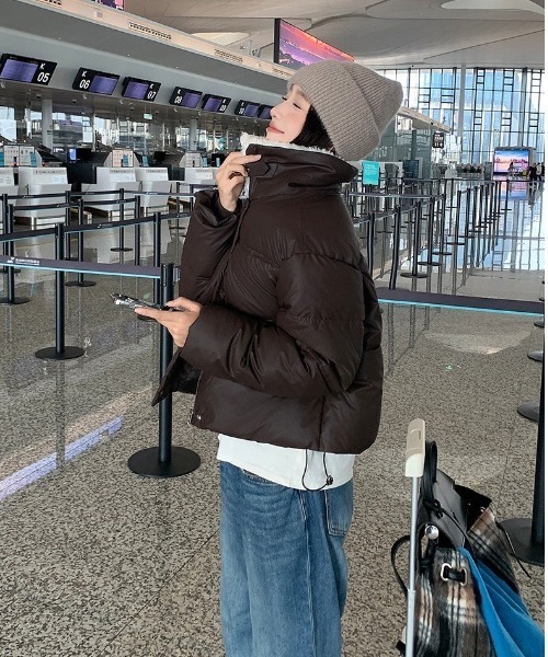 ALMO コート アウター 「LAMPOON」ボアカラー中綿ジャケット