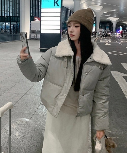 ALMO コート アウター 「LAMPOON」ボアカラー中綿ジャケット