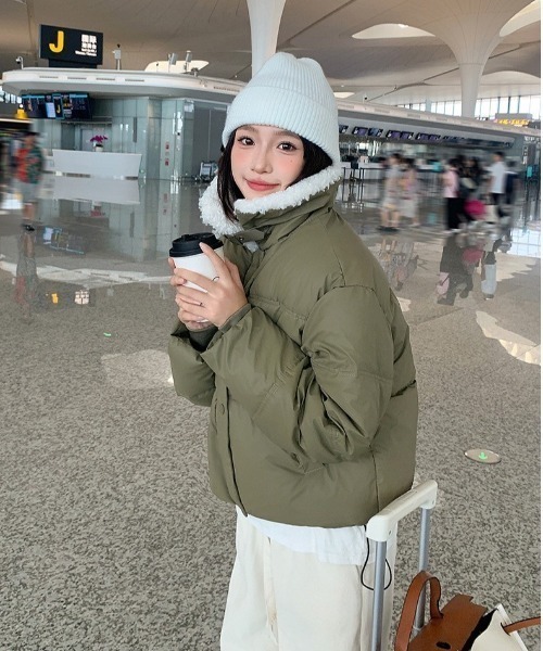 ALMO コート アウター 「LAMPOON」ボアカラー中綿ジャケット