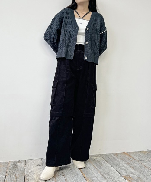 カーゴパンツ コーデュロイワイドパンツ レディース : ZOZOTOWN