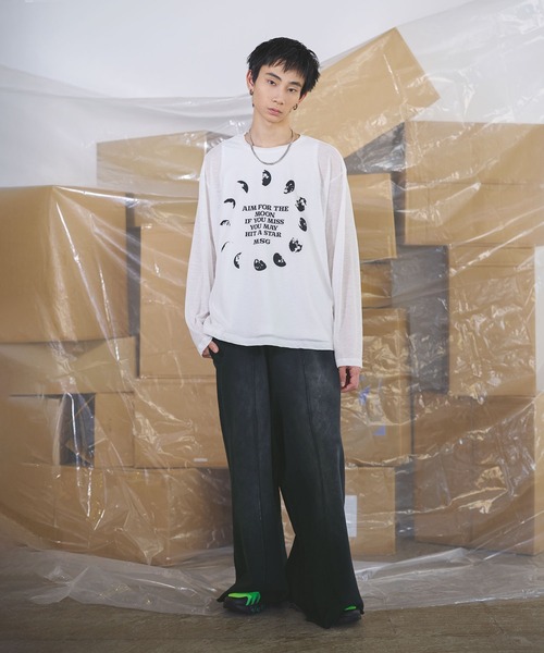 tシャツ グラフィックシアーロングTシャツ Y2K メンズ レディース