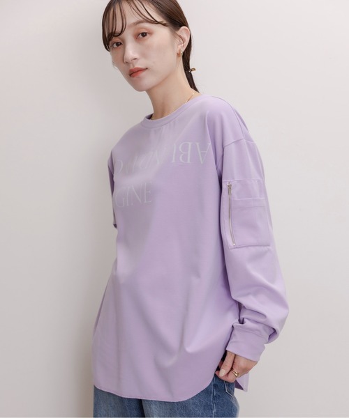 tシャツ ラバープリント 2WAYプルオーバー レディース