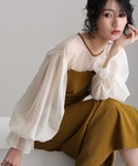 パーティードレス ドレス 袖あり&ミモレ丈 同...の詳細画像3
