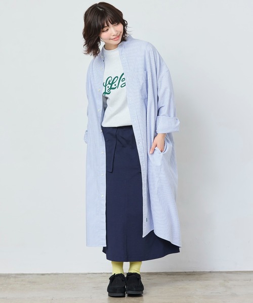 【オローネ】 スロロロングシャツ シャツワンピース オローネ】 スロロロングシャツ シャツワンピース