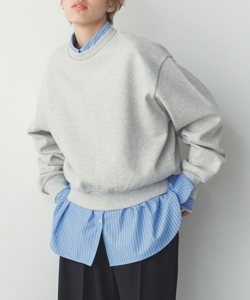 トレーナー スウェット シャイニー糸ステッチ スウェット レディース hunch トレーナー スウェット シャイニー糸ステッチ レディース
