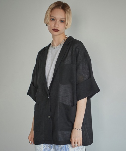 Rosebud シャツ　ブラウス ROSE BUD ブラウス シャツ ハーフスリーブシャツジャケット