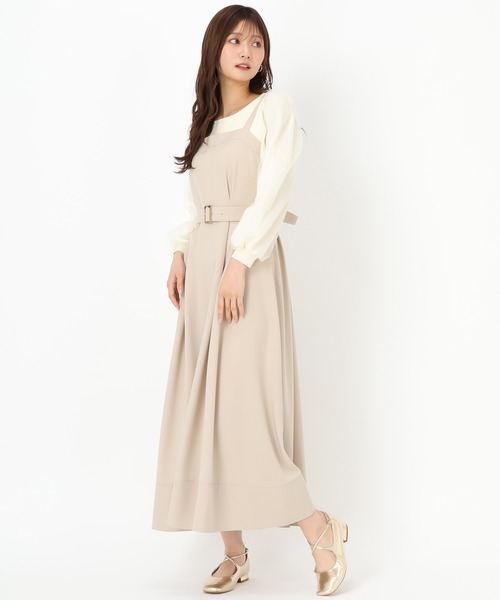 MISCH MASCH ワンピース 2025春夏新作 ベルト付きジャンスカ