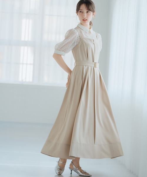MISCH MASCH ワンピース 2025春夏新作 ベルト付きジャンスカ