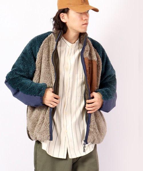 「KRIFF MAYER」 ジップアップブルゾン M ベージュ メンズ_画像4