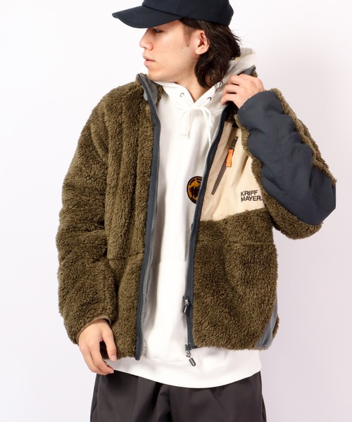 「KRIFF MAYER」 ジップアップブルゾン M ベージュ メンズ_画像7