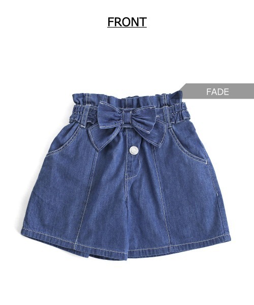 ライトデニムキュロット　綿100 L.COPECK パンツ 綿100％ライトデニムキュロット キッズ 子供服