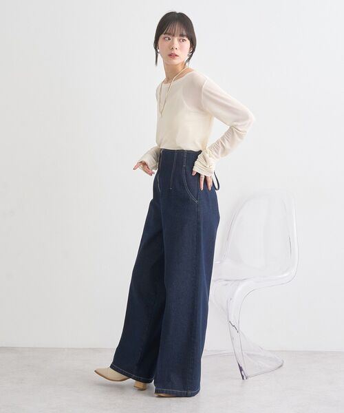 earth music&ecology ジーンズ デニム デニムパンツ フロントZIP