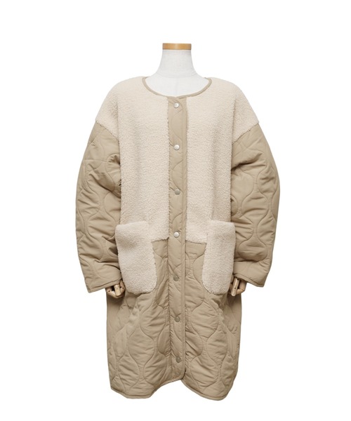 「reca」 ノーカラーコート L ブラック レディース_画像6