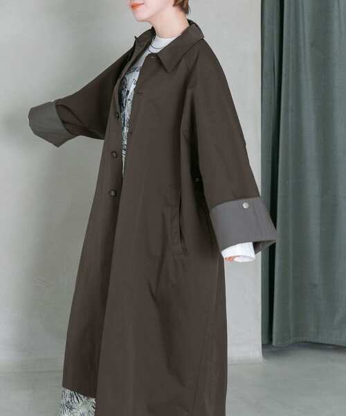 「KBF」 ステンカラーコート 36 ベージュ レディース_画像7