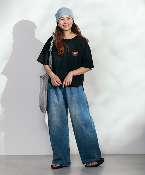 tシャツ NANGA × FREAK'S STORE/ナンガ 別注 エコハイブリット ボックスシルエットTシャツ レディース FREAK'S STORE tシャツ NANGA × STORE/ナンガ 別注 エコ