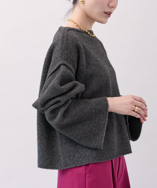 「VERMEIL par iena」 長袖ニット - ホワイト レディース_画像2