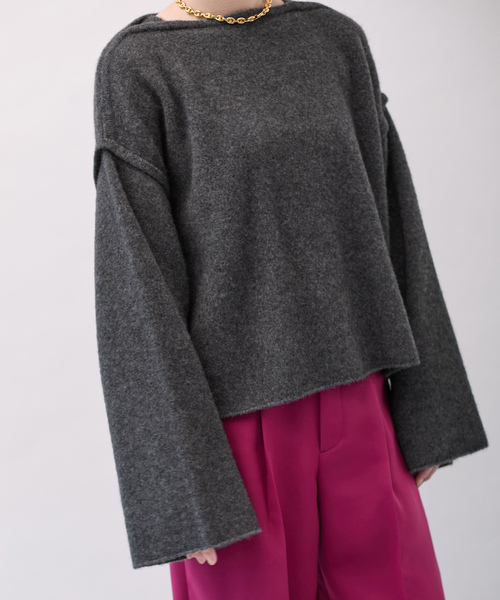 「VERMEIL par iena」 長袖ニット - ホワイト レディース_画像7