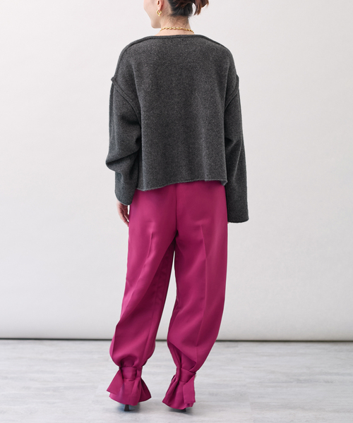 「VERMEIL par iena」 長袖ニット - ホワイト レディース_画像10