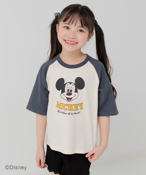 Disney（ディズニー） tシャツ 「ディズニー」ミッキーマウス/ラグラン