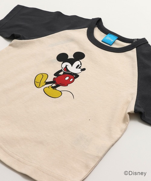 希少 70s Disney　ディズニー　ミッキーマウス　ラグラン Tシャツ Disney tシャツ 「ディズニー」ミッキーマウス/ラグラン半袖T