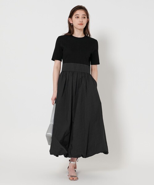 UNITED ARROWS ワンピース フィット&フレア チェックタフタ UNITED ARROWS ワンピース フィット&フレア チェックタフタ