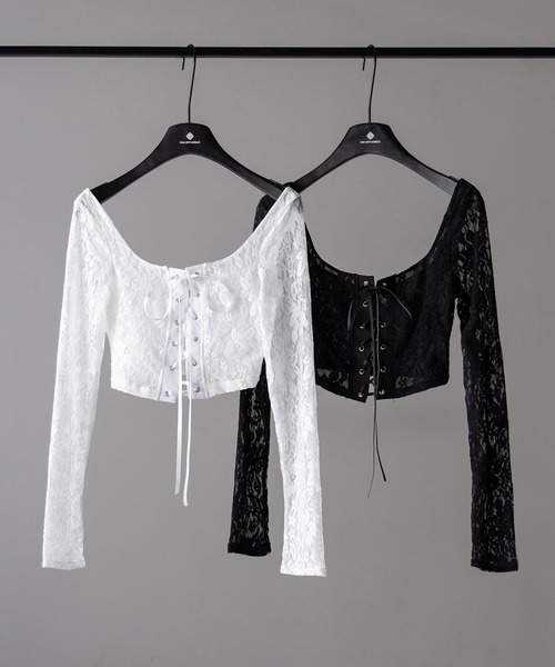 【極美品】Fete　エリザコルセットトップス　リボン付トップス　Mサイズ　白 Eliza Corset Tops エリザ・コルセット・トップス ☆決済から1