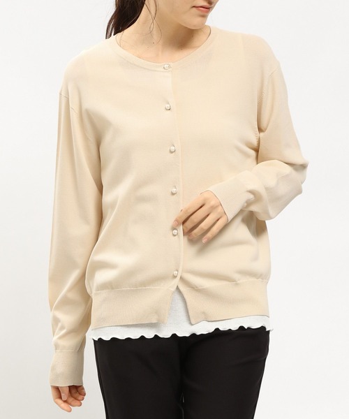 「GLOBAL WORK Smile Seed Store」 ニットカーディガン X-LARGE ブラック レディース_画像6