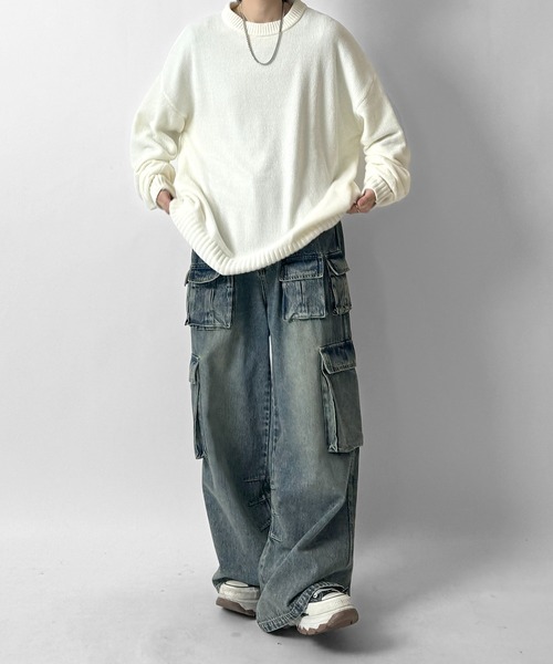 「Confirm」 長袖ニット M ベージュ系その他2 メンズ_画像2