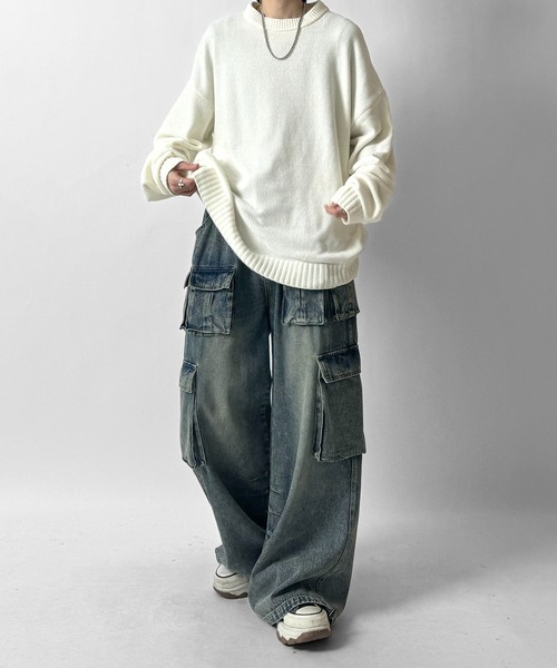 「Confirm」 長袖ニット M ベージュ系その他2 メンズ_画像3