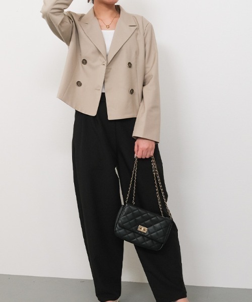 ジャケット テーラードジャケット ショート丈テーラードジャケット