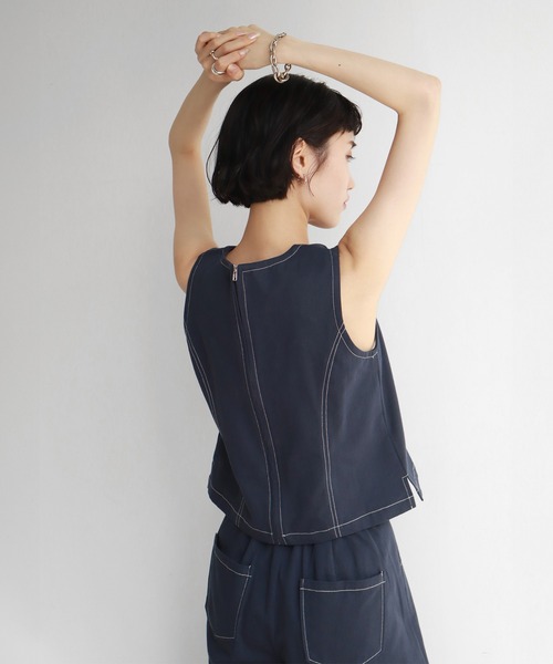 NOGLE タンクトップ ノースリーブ 「NOGLE/ノグル」ステッチ