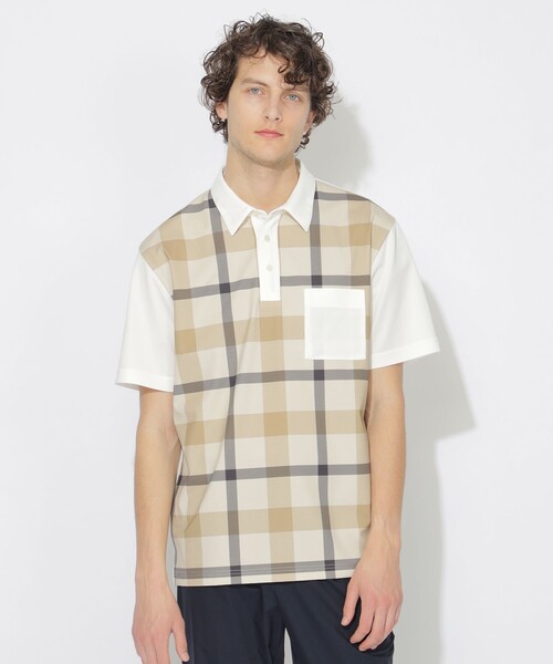 CB CRESTBRIDGE ポロシャツ ポロ パーシャルチェックポロ レディース