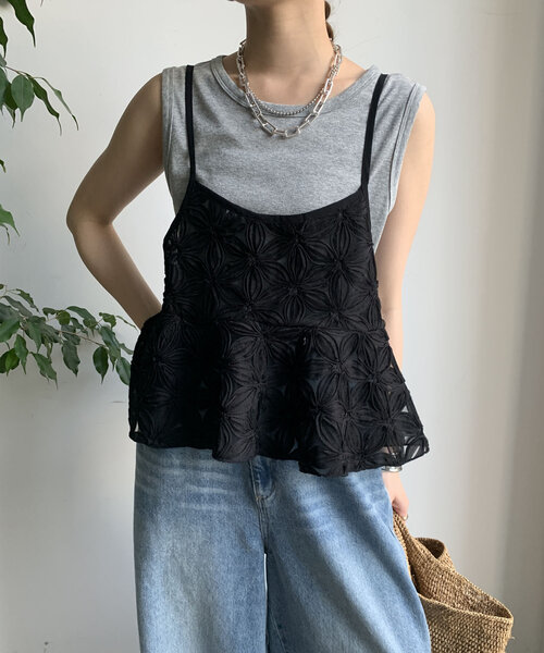 tシャツ ラメタンク レディース