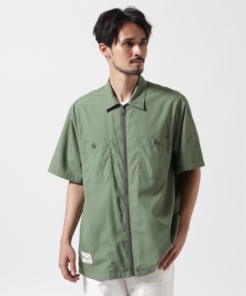 ■AVIREX■大人気 フェイド 半袖ワークシャツ 国内発 すぐ届く トップイズム TopIsm AVIREX アヴィレックス FADED WORK SHIRT