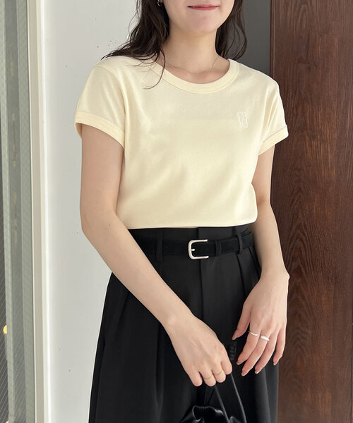 CAPRICIEUX LE MAGE ラウンドスリーブTシャツ CAPRICIEUX LE'MAGE tシャツ 「デイリー使いに」ラウンド
