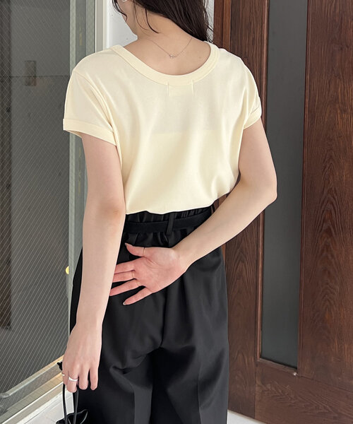 CAPRICIEUX LE MAGE ラウンドスリーブTシャツ CAPRICIEUX LE'MAGE tシャツ 「デイリー使いに」ラウンド