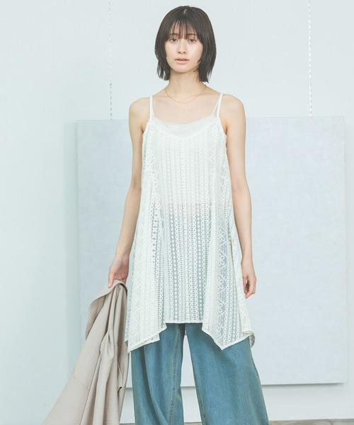 アキコアオキ レース キャミソールワンピース AKIKOAOKI/アキコアオキ