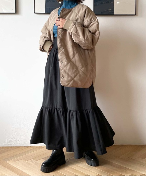 「archives」 ノーカラージャケット MEDIUM アイボリー レディース_画像5