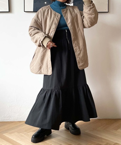 「archives」 ノーカラージャケット MEDIUM アイボリー レディース_画像6