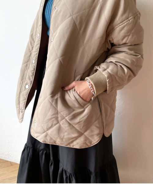 「archives」 ノーカラージャケット MEDIUM アイボリー レディース_画像9