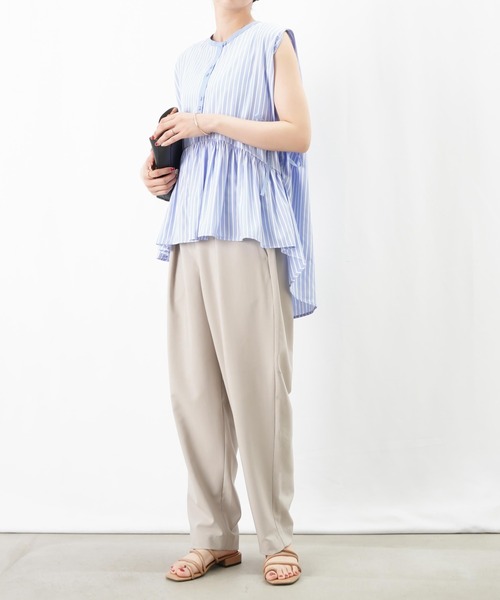 <雪さん専用>　　長袖　シャツ　ブラウス　ストライプ　ホワイト　14Y キッズ 雪さん専用> 長袖 シャツ ブラウス ストライプ ホワイト 14Y