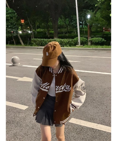 「DEVICE」 スタジャン FREE ブラウン レディース_画像6