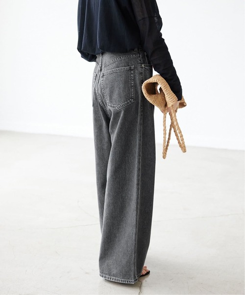 SLOBE IENA スローブイエナ ストレートデニムパンツ ブラック 38 SLOBE IENA 「SLOBE IENA」 デニムパンツ 38 ブラック