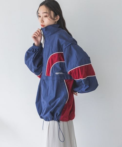 JEANASIS（ジーナシス） ナイロンブルゾン FREE レッド系その他